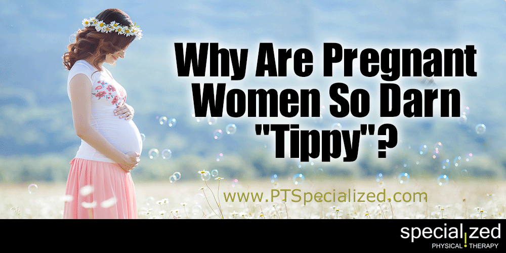Why Are Pregnant Women So Darn "Tippy"? If you've ever been pregnant, you know how clumsy you seem to get as your pregnancy progresses. Pregnancy has a huge effect on a woman's body.