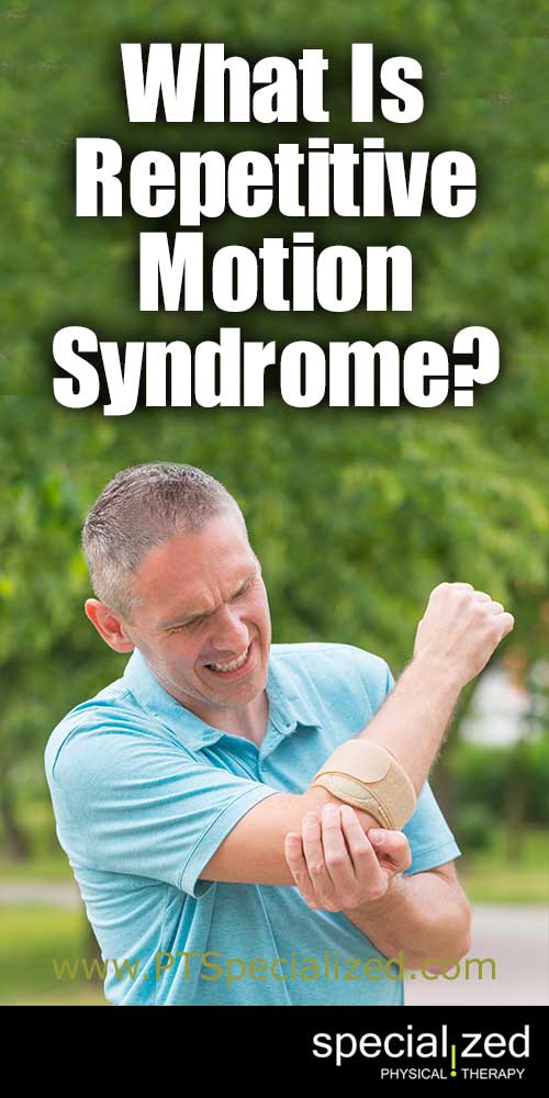 What Is Repetitive Motion Syndrome? ... Your arm has been painful, and now it goes numb and you can't move it like you used to. Your doctor calls it repetitive motion syndrome. So what is it and how did you get it?